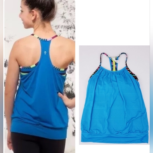 Ivivva Lululemon Double Dutch Tank 7 POOL/HTPW Size 6 - Picture 1 of 12
